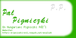 pal pigniczki business card